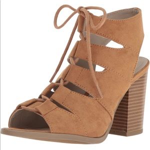 Rampage Tan Heeled Sandals